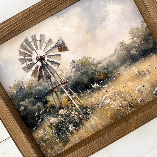 Windmill Wood Sign