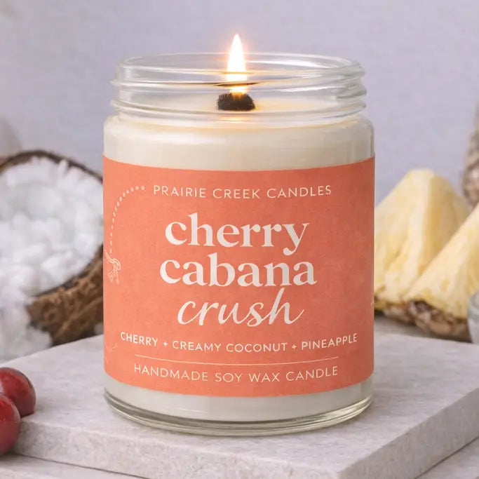 Cherry Cabana Crush | Non Toxic Soy Wax Candle