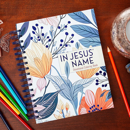 In Jesus' Name Devotional Coloring Book
