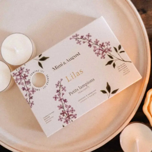 Lilac Tealight Candle Set