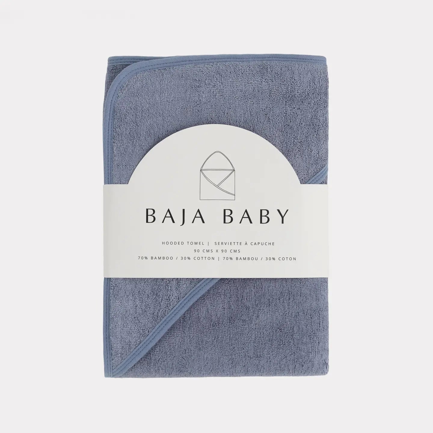 Bamboo Cotton Hooded Towel-True Blue