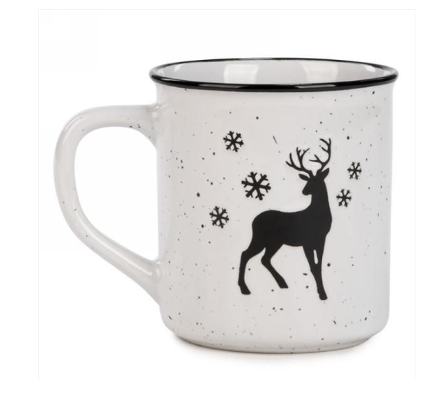Ceramic Mug, Black Deer