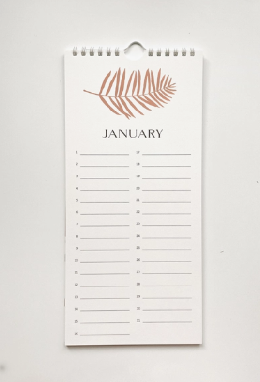 Dried Florals Celebration Calendar