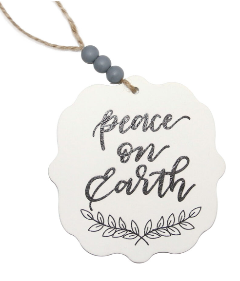 Peace on Earth, 4", Wooden