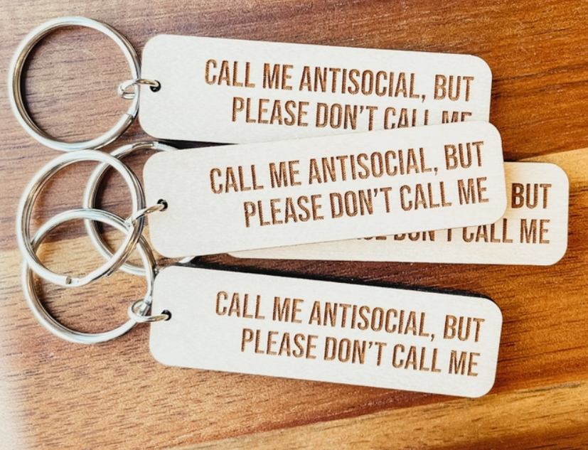 Antisocial Keychain