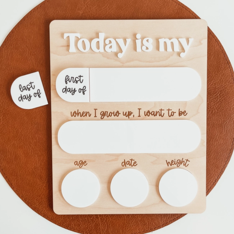 Interchangeable First and Last Day of School Sign