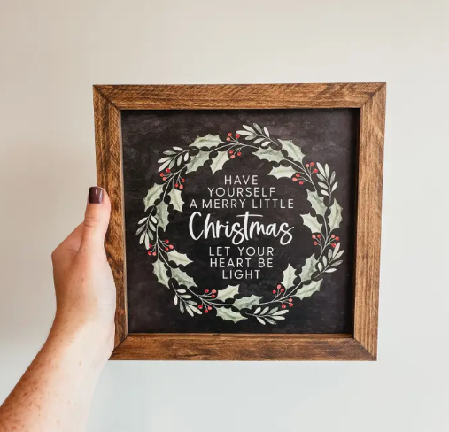 Have Yourself A Merry Little Christmas Framed Sign