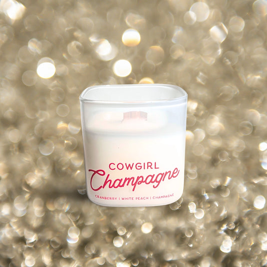 Cowgirl Champagne Candle