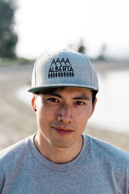 Explore Alberta Snapback Hat Grey