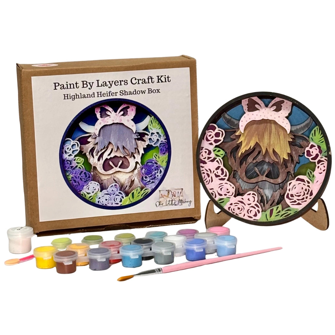 Highland Heifer Shadow Box