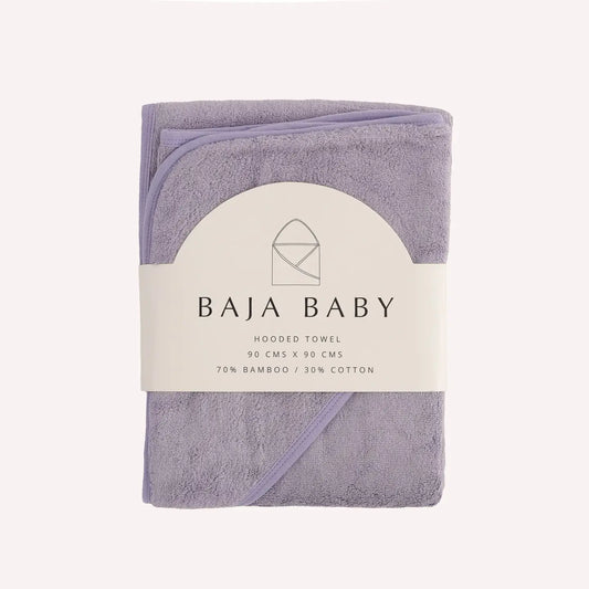Bamboo Cotton Hooded Towel-Lavender