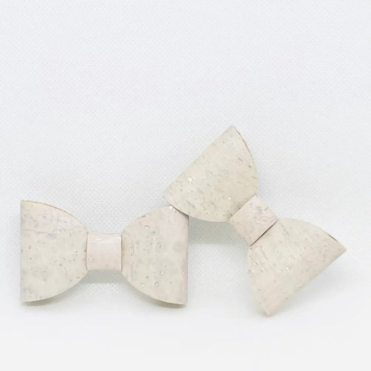 Pearl Cork Bow Hair Clip