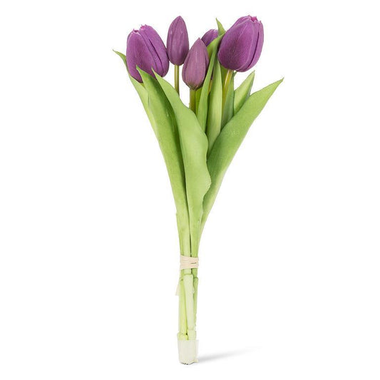 Lifelike Purple Tulips