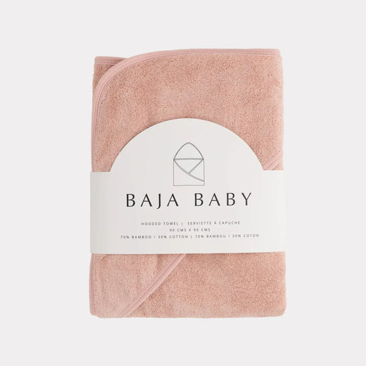 Bamboo Cotton Hooded Towel-Rose