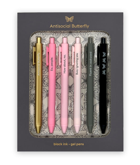 Antisocial Butterfly – Quotable Gel Pen Set