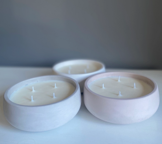 Concrete Candle, 4 Wick