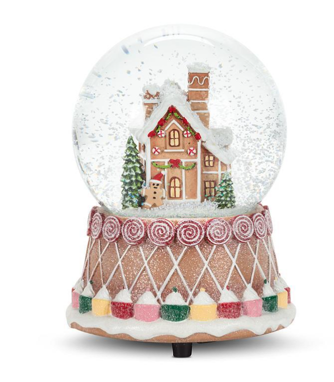 Gingerbread Snow Globe with Music