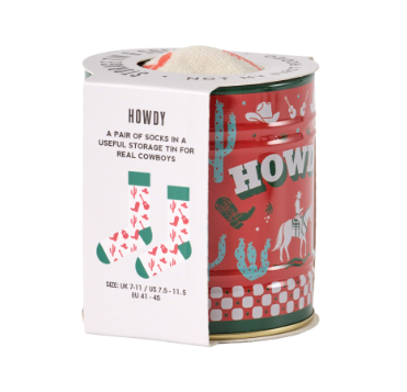 Howdy-Socks In A Can