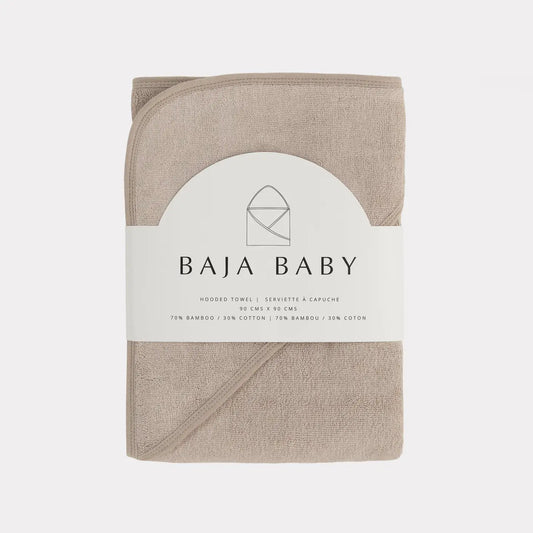 Bamboo Cotton Hooded Towel-Taupe
