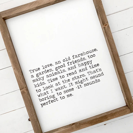 True Love, An Old Farmhouse Print
