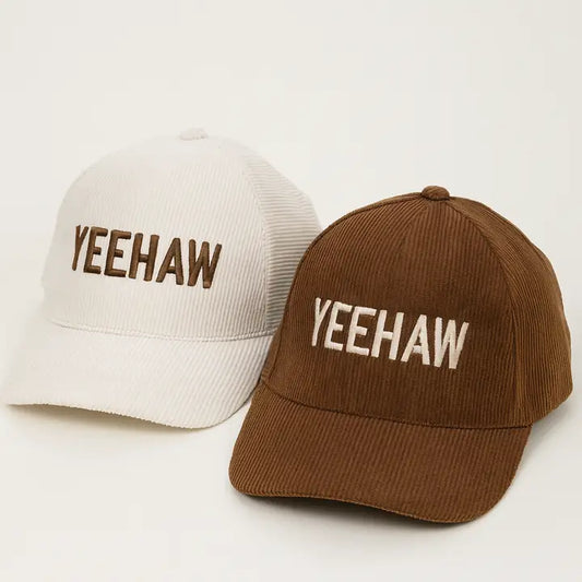 YEEHAW Corduroy Trucker Hat/Brown