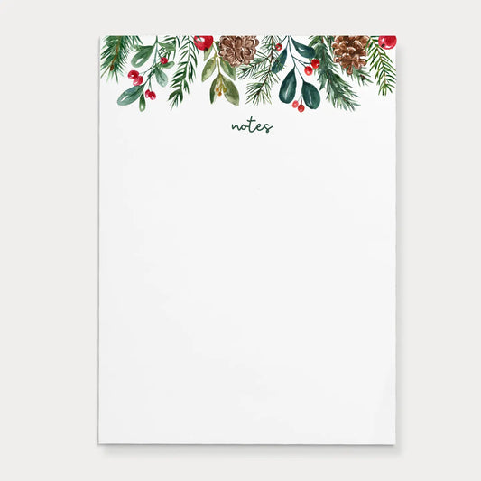 Christmas Floral Notepad