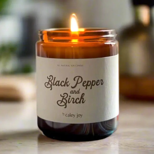 Black Pepper and Birch Soy Candle