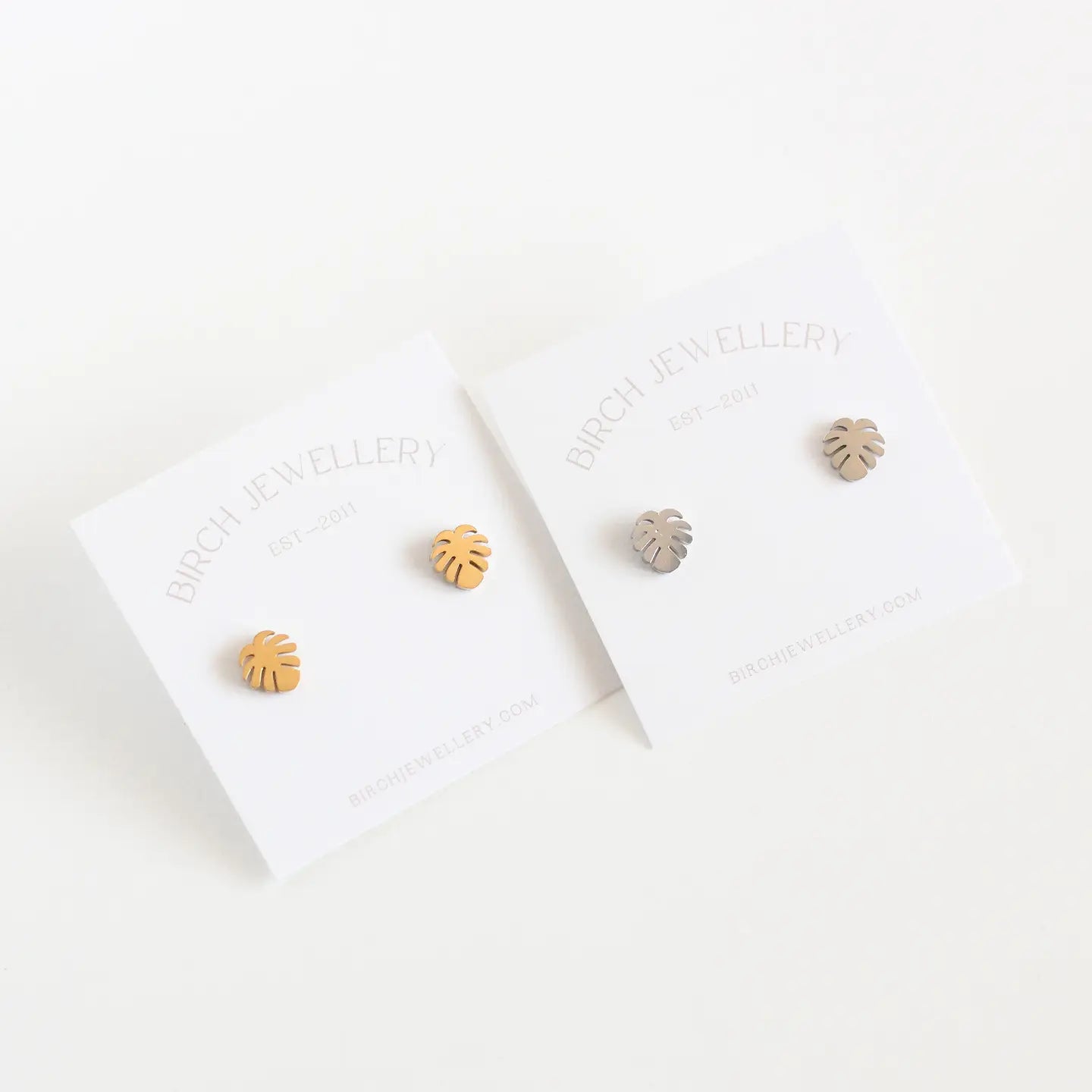 Mini Monstera Leaf Earrings
