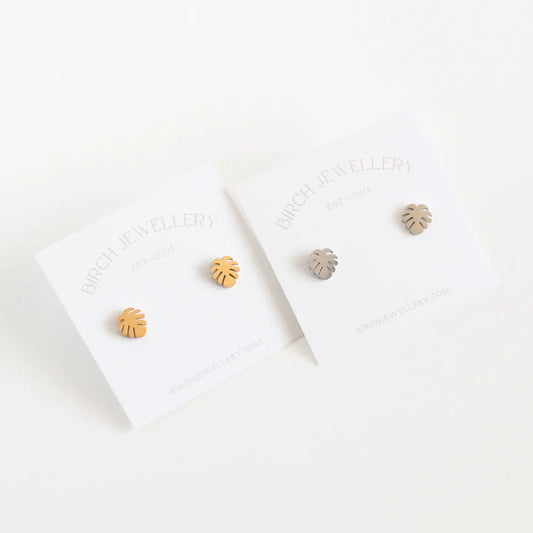 Mini Monstera Leaf Earrings