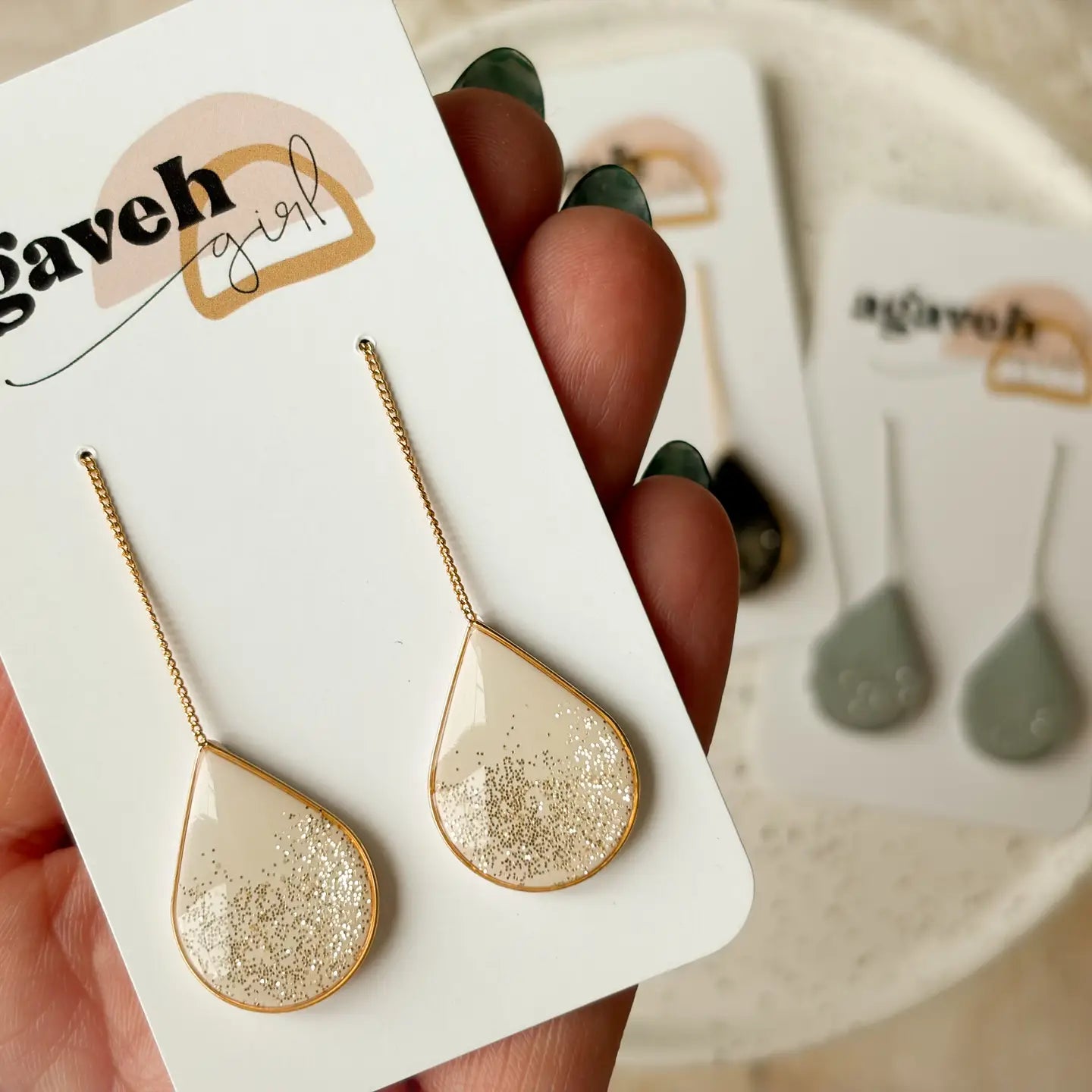 Confetti Threader Drop Earrings
