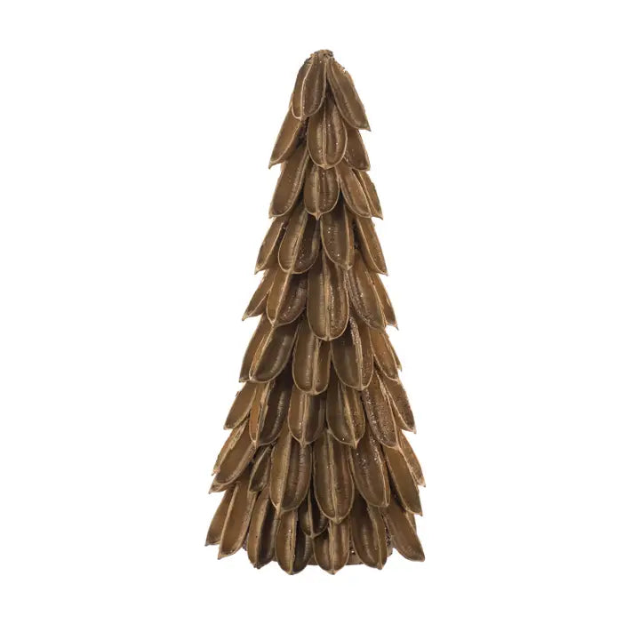 Bronze Paper Glittered Shell Tree