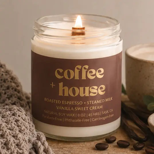 Coffee House | 8oz Non Toxic Soy Candle