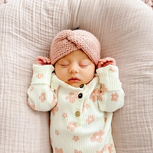 Blush Pink Handmade Knit Newborn/Toddler Headband