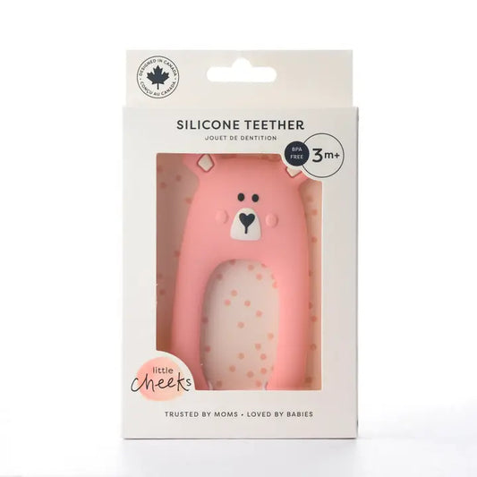 Pink Bear Silicone Teether