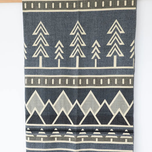 Tree Line Queen Blanket - Fogline