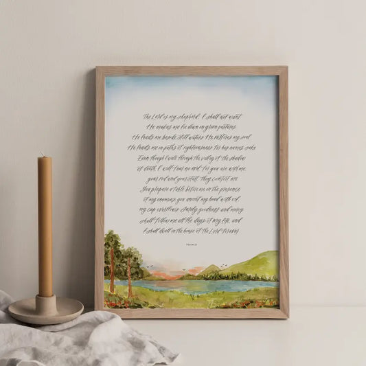 Psalm 23 Art Print