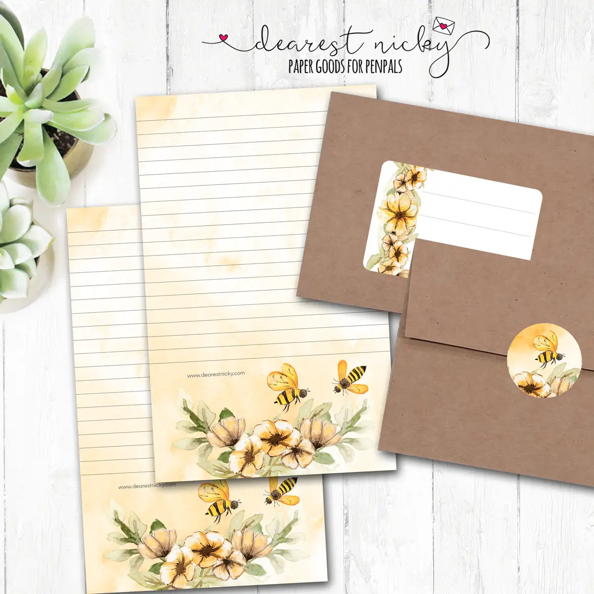 Honey Bees Letter Writing Set