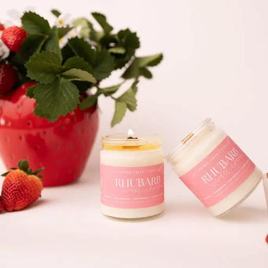 Rhubarb & Sweet Cream | Summer | Soy Wax Candle 8oz