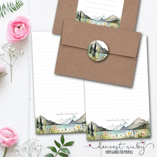 Mountain Landscape Letter Writing Set