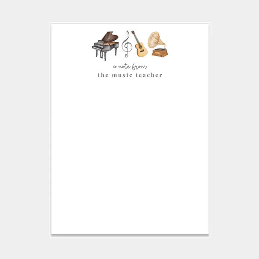 Music Teacher Notepad | 4.25" X 5.5"