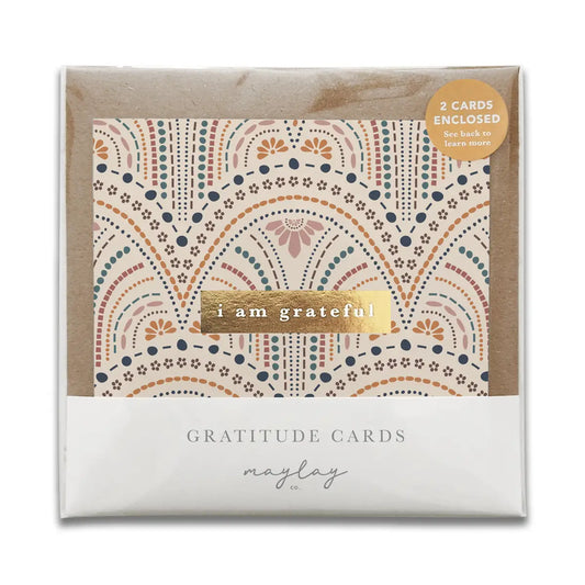 So Delicate Geometric “I Am Grateful” Gratitude Greeting Card