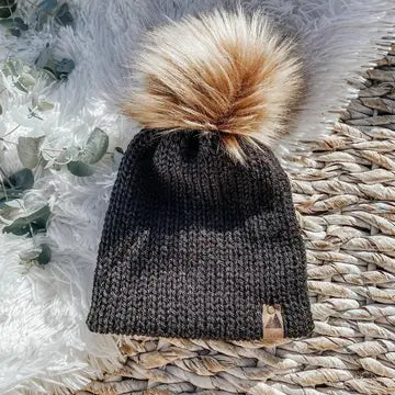 Toddler Knit Toque with Pom Pom