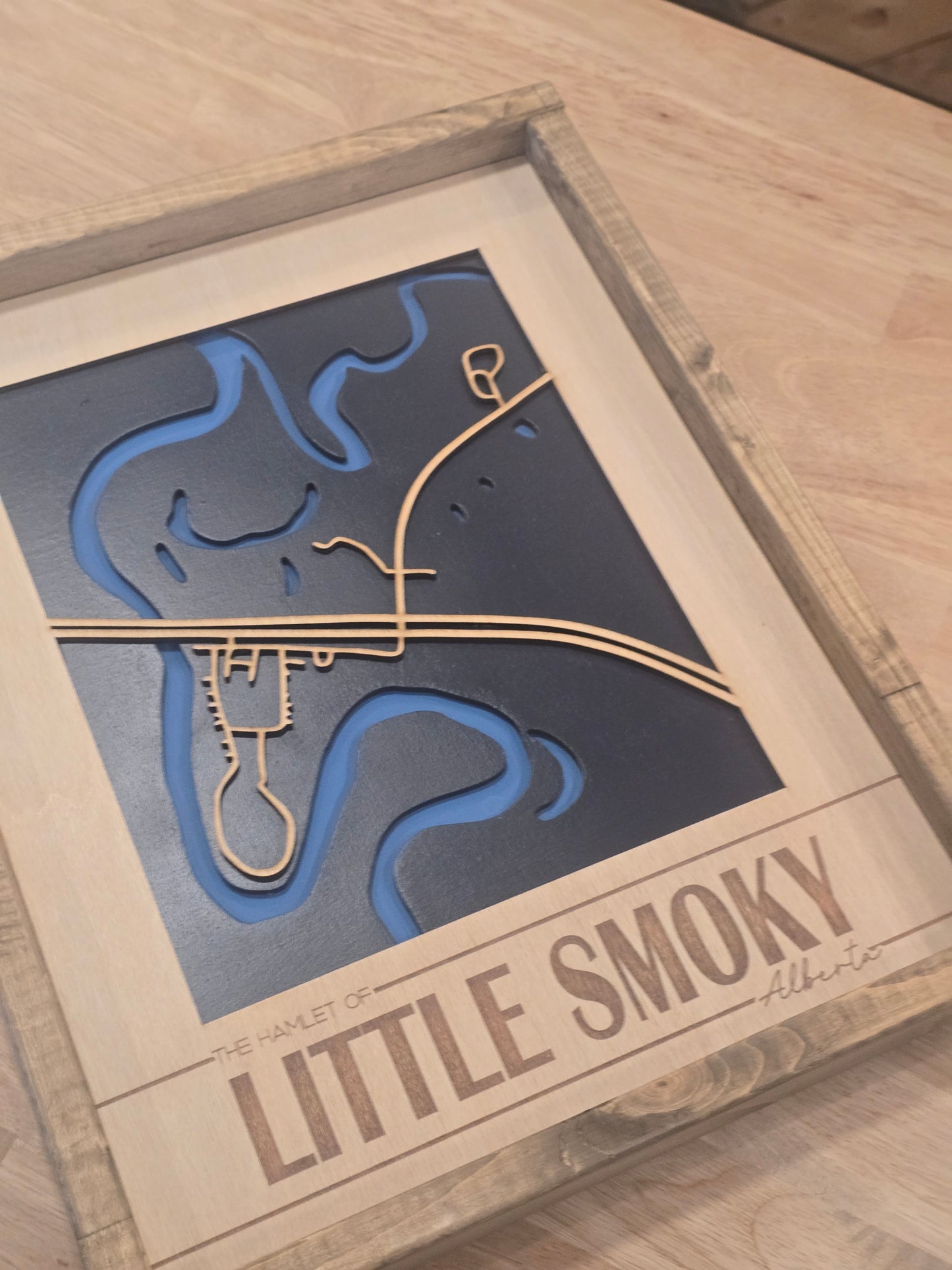 Hamlet of Little Smoky Topographical Frame