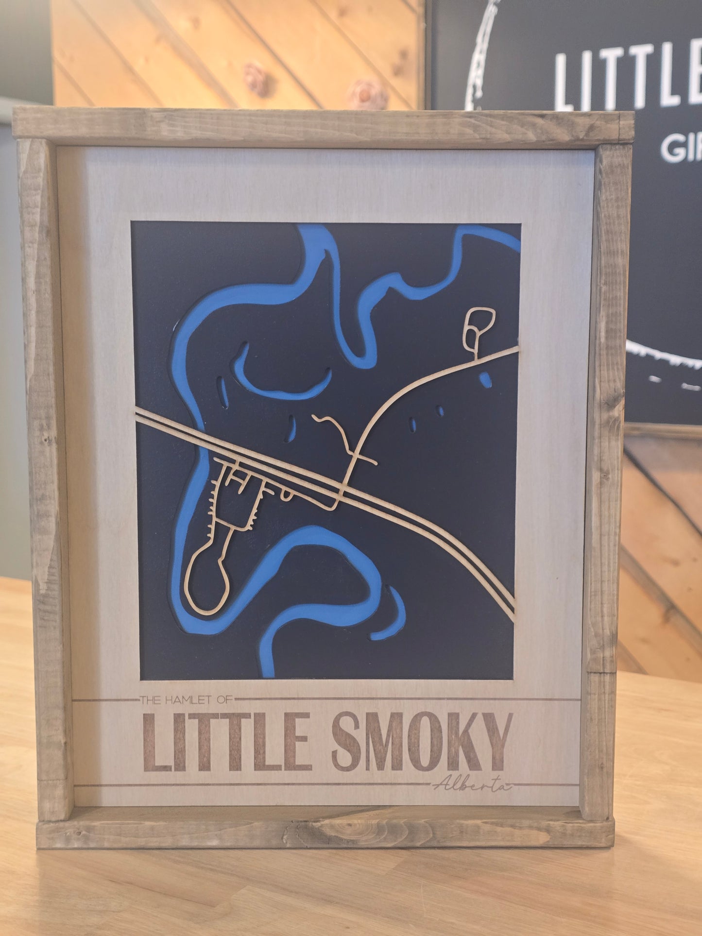 Hamlet of Little Smoky Topographical Frame