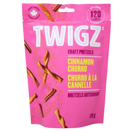 Twigz Baked Craft Pretzels Cinnamon Churro, 130g