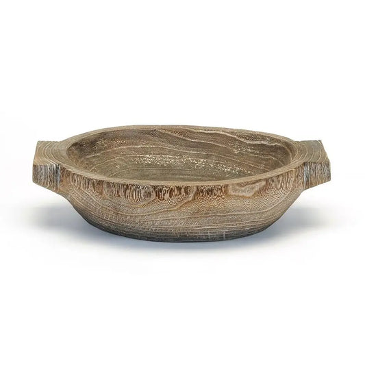 Round Wood Bowl/Handles