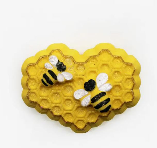 Bath Bomb, Honeycomb Heart