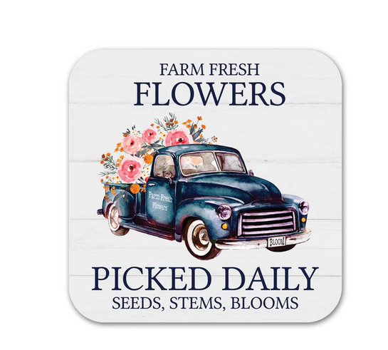 Spring Flower Truck Magnet