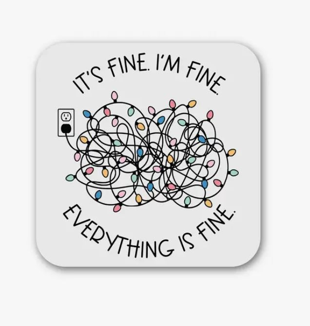 Magnet, Everything Is Fine Christmas Lights