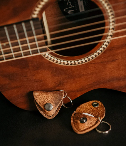 Leather, Guitar Pick Case